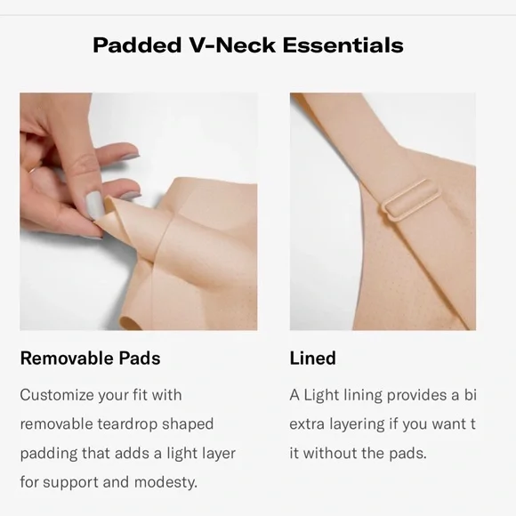 Knix Padded Wide Strap V-Neck Convertible Strap - Picture 8 of 8